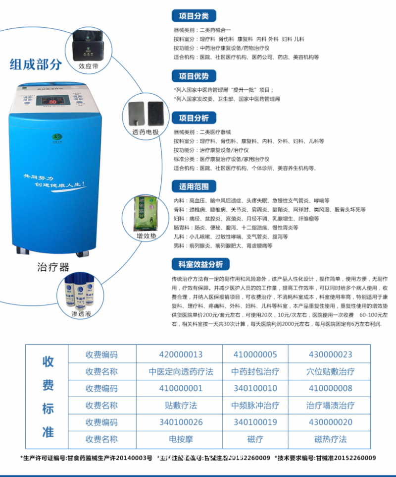 康遠本草（多功能治療儀DGN-1C）；天水華大