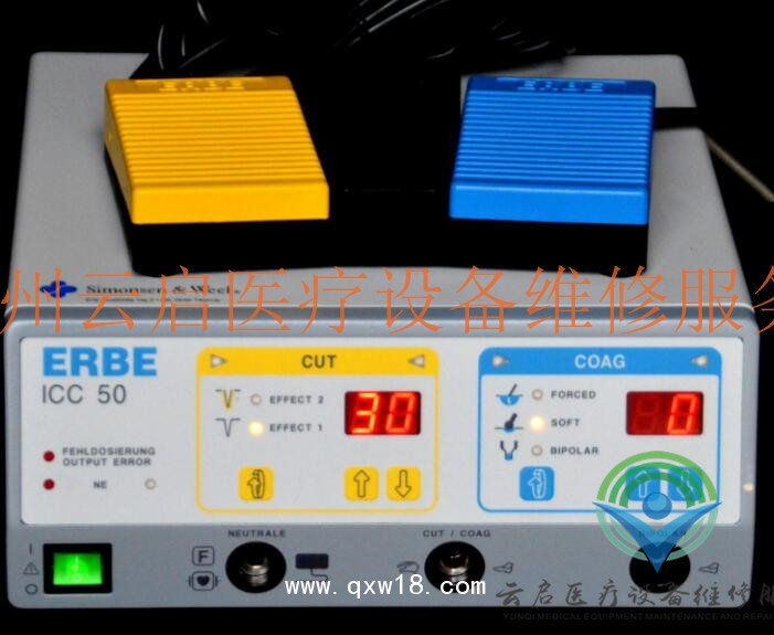 醫療器械維修愛博高頻電刀ERBE ICC300故障代碼E2