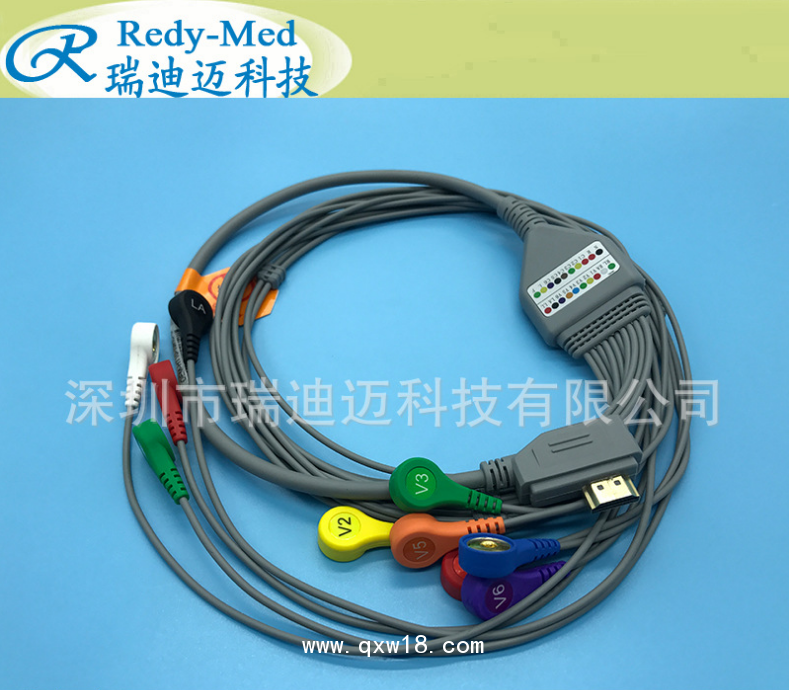 谷山豐動態心電導聯線 動態心電記錄盒心電導聯線 12導