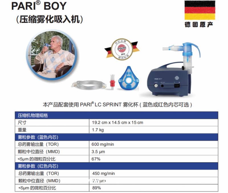 德國進口PARI霧化器 BOY醫用家用兒童成人霧化機
