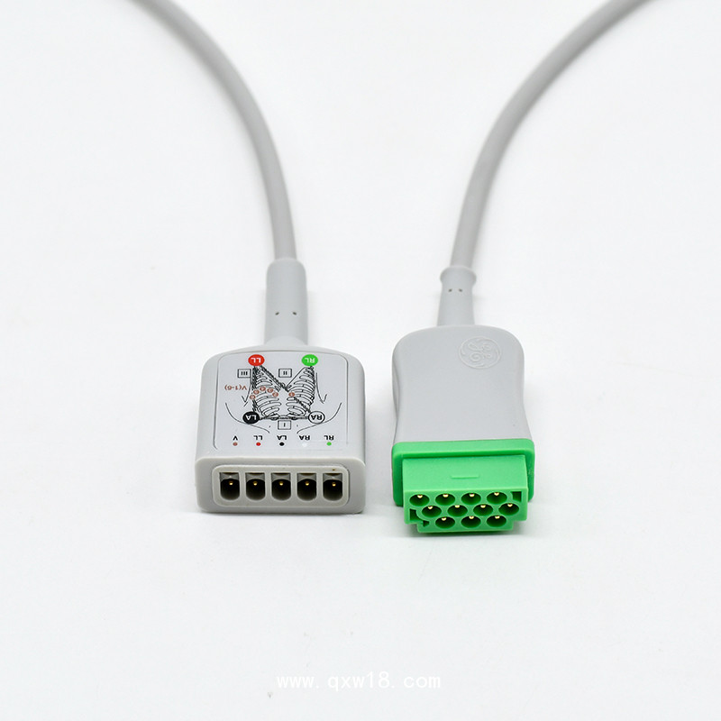 通用醫療-馬葵GE11針監護儀心電主電纜導聯線五導分體主電纜