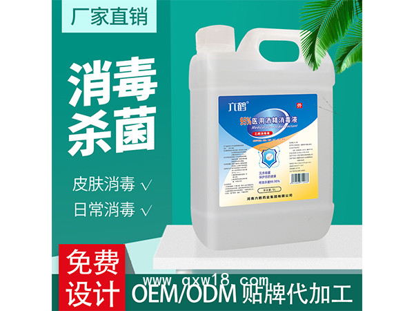 95%酒精消毒液 5L家用便攜學校超市工廠安檢