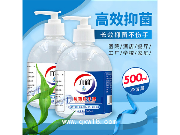 六鶴廠家批發500ml消毒酒精抗菌洗手液