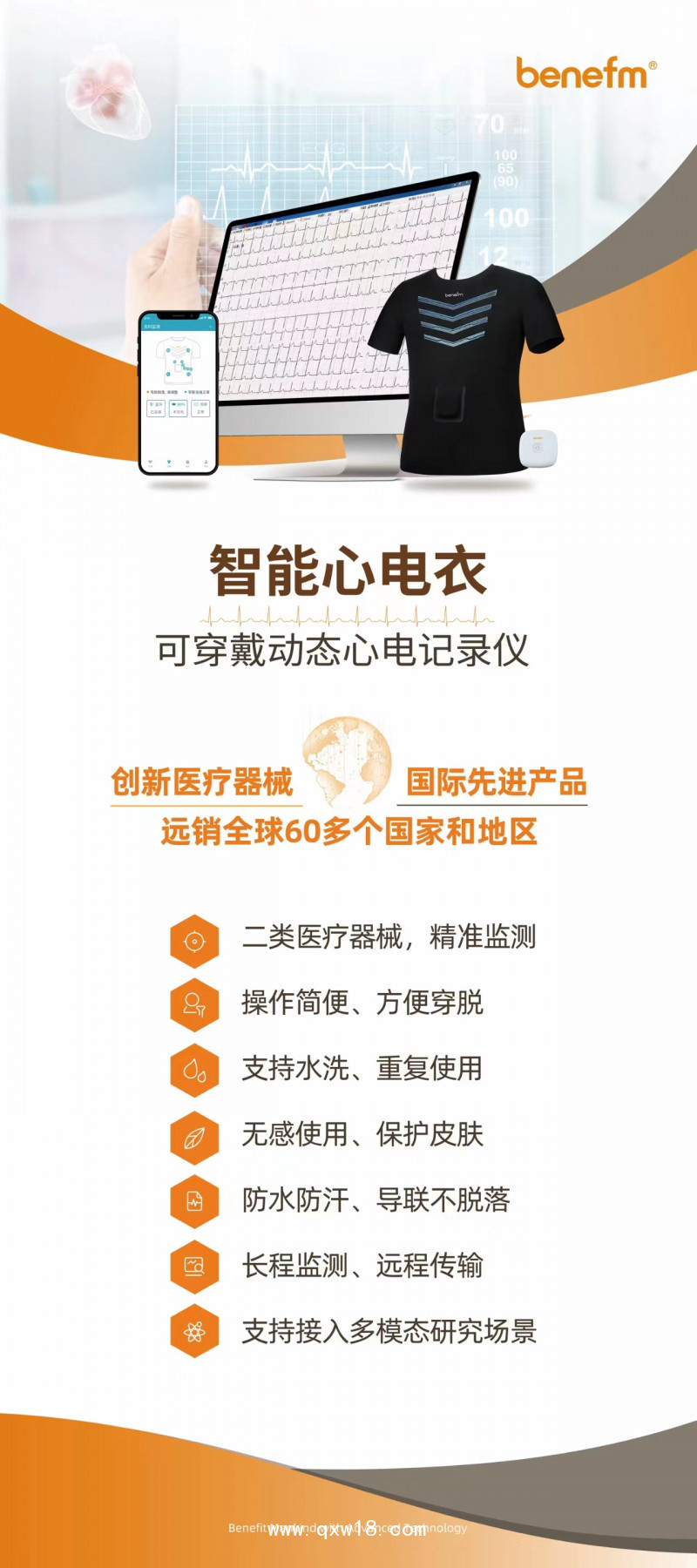 動態心電分析儀(12導聯智能心電衣)