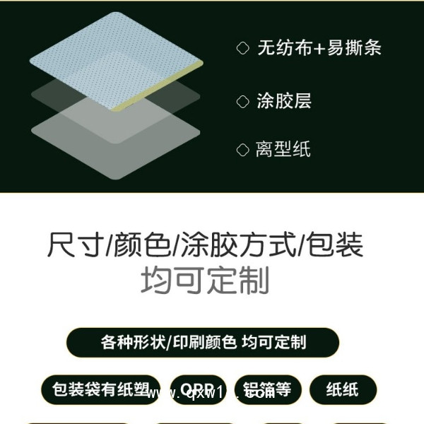 熱軋無紡布貼防水布穴位貼廠家貼牌代加工醫院oem藥店診所