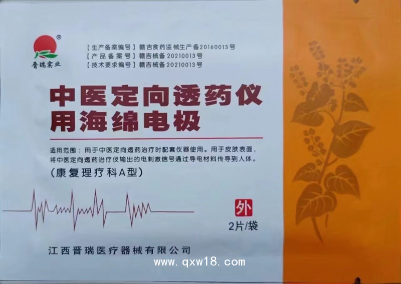 晉瑞JR中醫定向透藥治療儀用海綿電極|理療電極片
