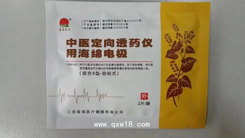 晉瑞JR中醫定向透藥治療儀用海綿電極|理療電極片