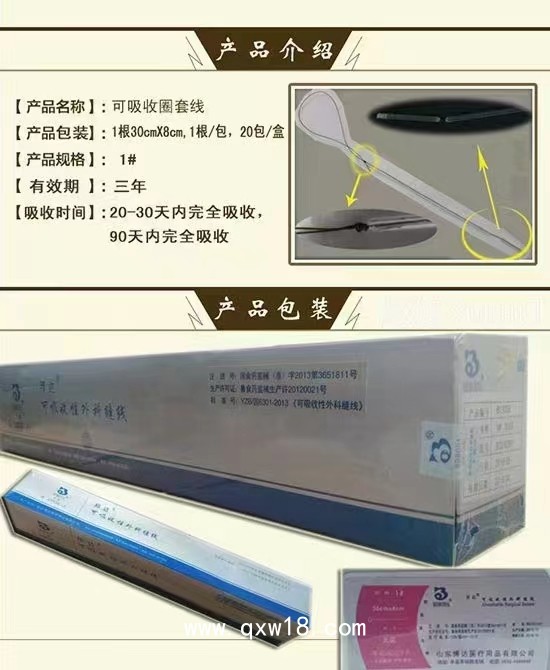 可吸收性外科縫線（內窺鏡圈套線）可吸收縫線