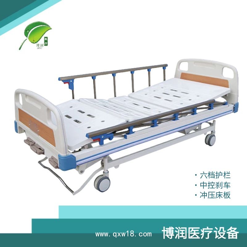 手動三搖病床 沖孔醫用護理床