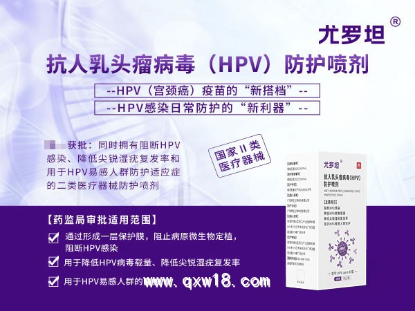 合規高低危HPV防治專用噴劑男女通用，尤羅坦