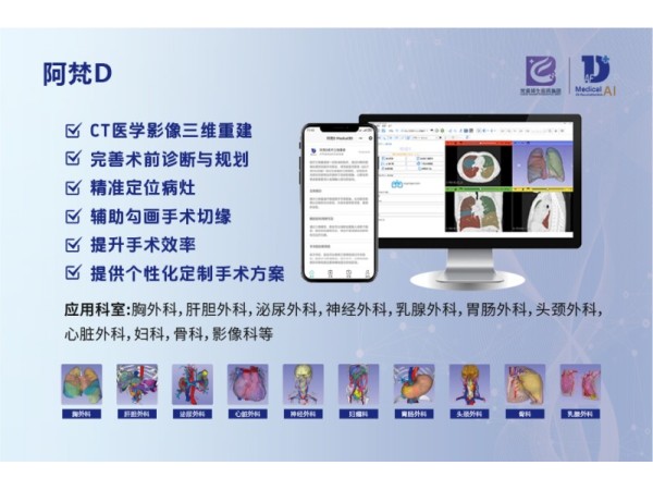 合規AI全息醫療影像三維重建與手術規劃導航分析軟件阿梵D