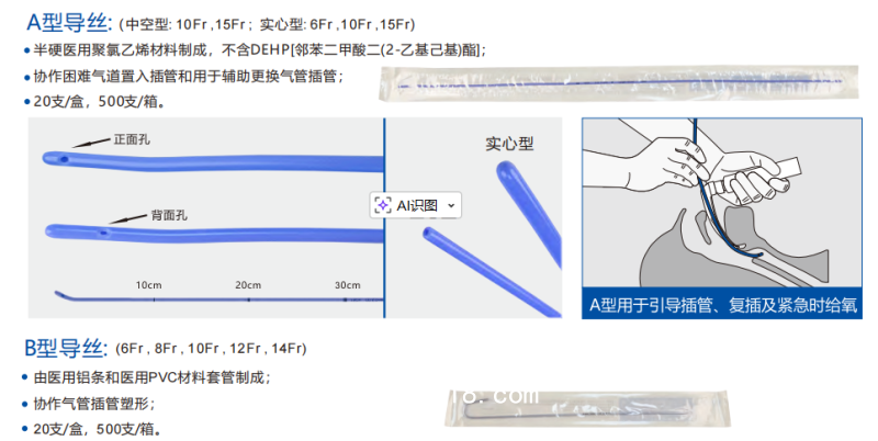 一次性使用氣管插管導絲