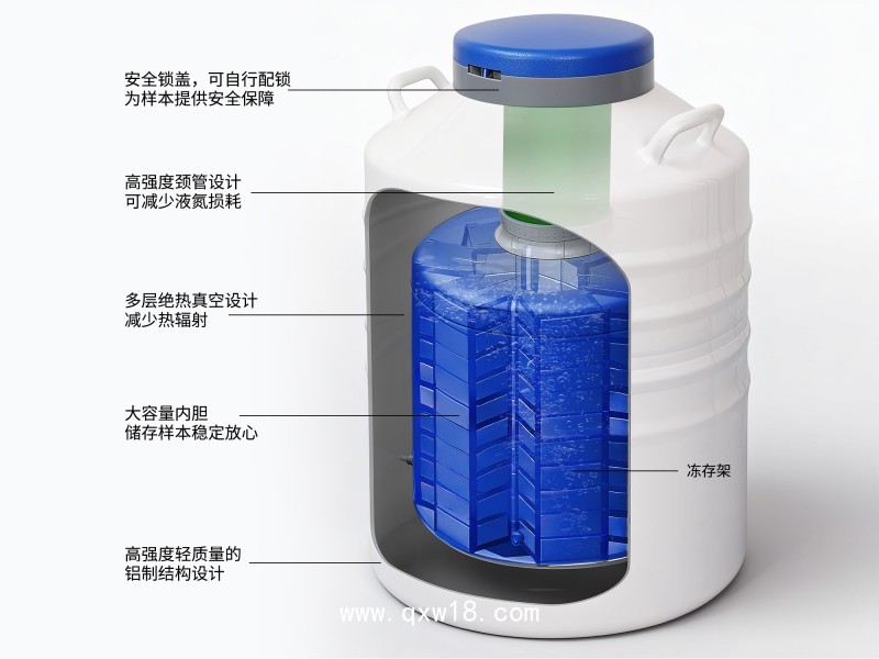 35升細胞凍存罐125mm口徑實驗室液氮罐廠家