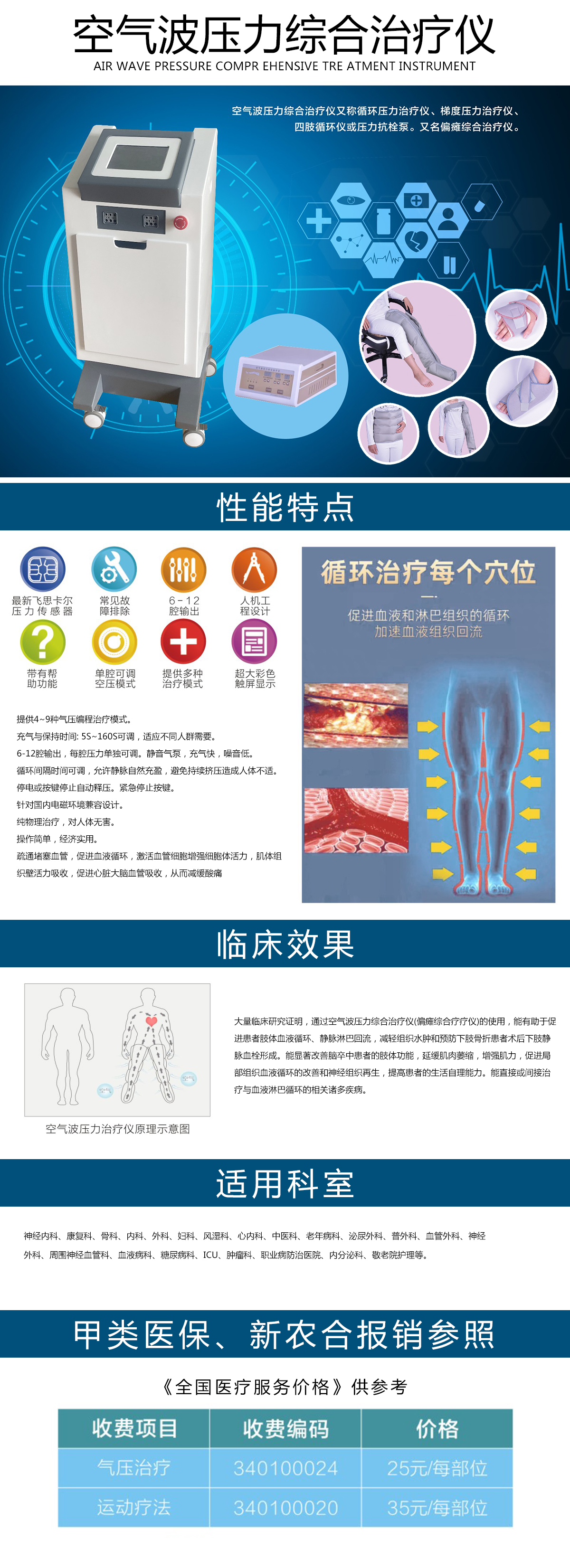 空氣波壓力綜合治療儀
