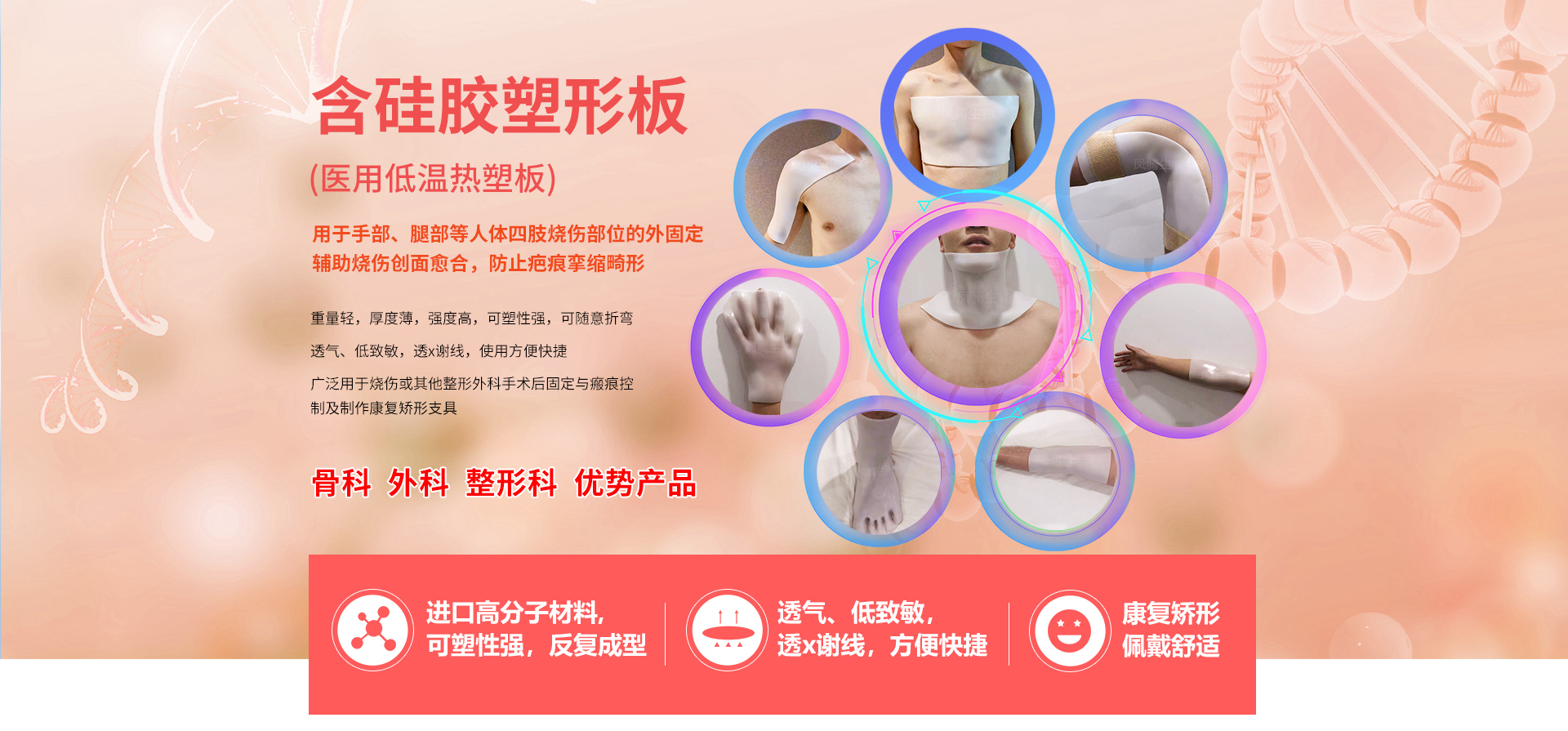 含硅膠塑形板